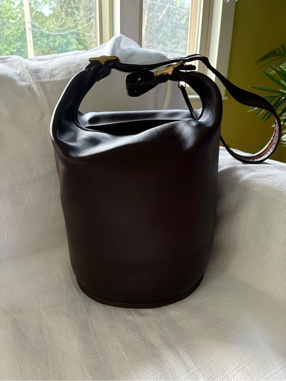 Vintage Coach 9085 XL Duffle Sac Mahogany Leather Bag